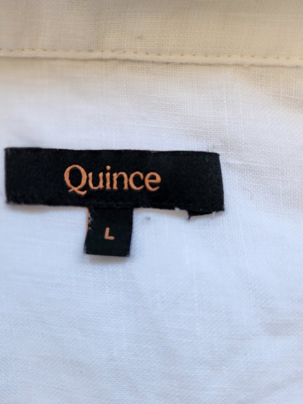Quince Women's Large White 100% European Linen Long Sleeve Button-Down Shirt - Picture 14 of 15